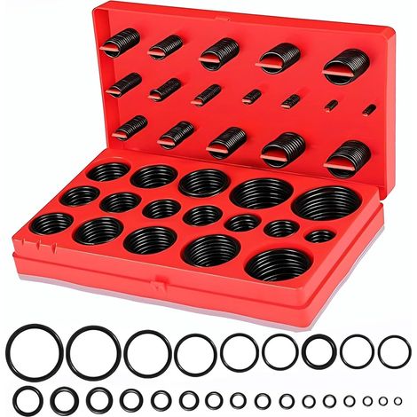 419Pcs O-Ring O Rings Assortment Kit, 32 Sizes Nitrile Rubber, for Automotive Plumbing Valve Bearing Air Water Fitting Repair, Black (1/5)