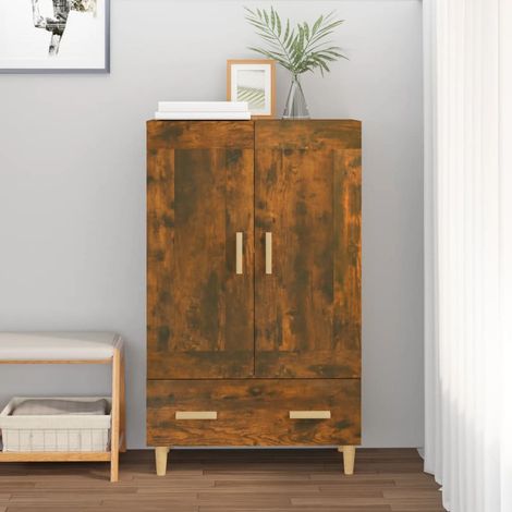 Highboard Räuchereiche 70x31x115 cm Holzwerkstoff