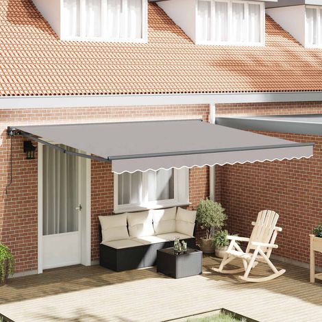 Cadre d'auvent-Support d'auvent Gris clair 400 × 300 cm (1/5)