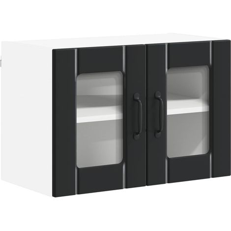 Maison Exclusive - Armario de vidrio para pared LUCCA Negro 60 x
