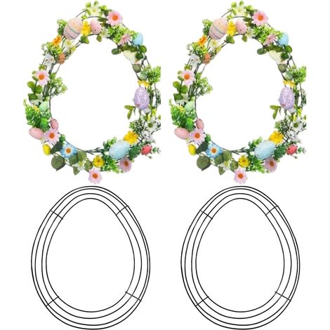 Cadre de Couronne Printanière Décoration de Fête de Pâques et Pièce (1/5)