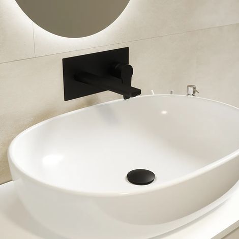 Miscelatore Lavabo ad Incasso in Ottone Nero Opaco Mod. Jane (1/5)