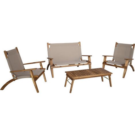 SET IN ACACIA GARDEN WOOD COTTONCLUB SAMBA COLOR SABBIA
