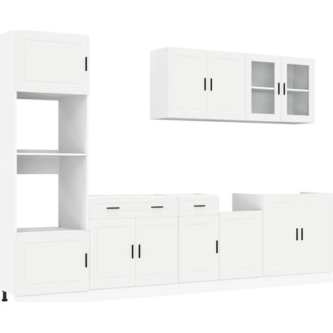 Maison Exclusive - Set Mobili da Cucina 7 pz Porto Bianco Legno Multistrato (1/5)