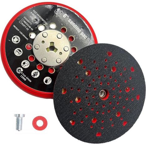 Disque de ponçage de 150 mm, plateau de ponçage multi-trous compatible avec les ponceuses électriques Bosch RSM6045, GEX 34-150 et GEX 40-150, avec vis.
