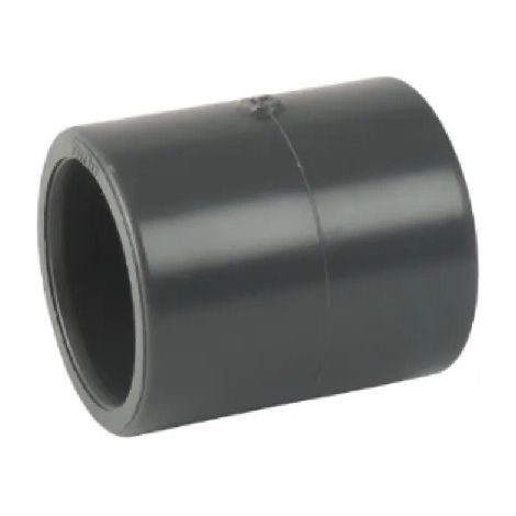 Raccord d'évacuation PVC – Manchon F/F 40 mm – Raccordement à coller conforme EN 1452 – Pression maximale 16 bar – Pour adduction d'eau potable