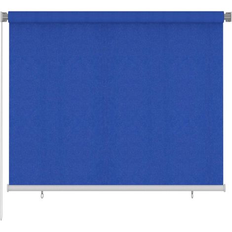 vidaXL Store roulant d'extérieur 185 (l) x 140 (H) cm bleu HDPE (1/5)