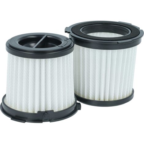 vhbw 2x Filter compatible with Worx WX030, WX030.9 Vacuum Cleaner - HEPA filter Black White