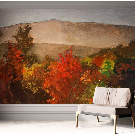 Tapete Selbstklebend - abwaschbar - trendige Wanddeko - elegant Fototapete Herbstpanorama 312x219 cm (1/5)