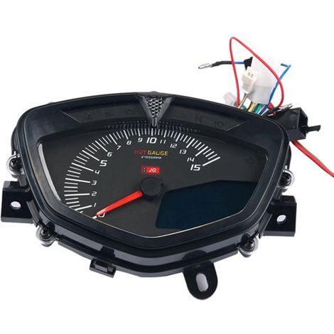 Compteur de vitesse électronique numérique pour moto, écran LCD, indicateur de vitesse et de niveau d'huile, sélecteur 7 couleurs, compatible avec -- (1/5)