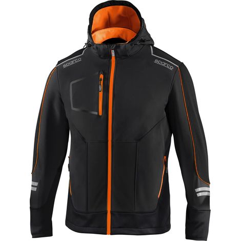 Sparco 02412NRAF Veste de travail soft-shell York noir/orange S