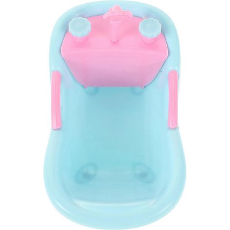 Ensemble d'accessoires de bain pour poupée dans une mini maison de poupée (3 pièces) – stimule l'imagination et le jeu. (1/5)