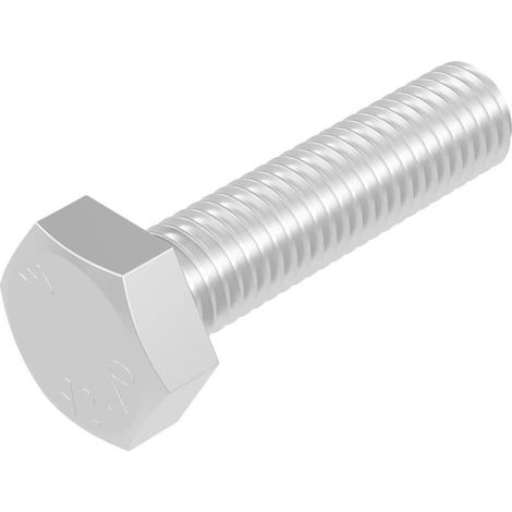 Vis à tête hexagonale M8 x 30 mm, acier inoxydable V2A VA A2, DIN 933 ISO 4017, tête hexagonale, 20 pièces (1/2)