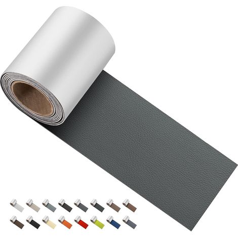 Patch De Réparation Pour Cuir Et Vinyle - Bande Auto-Adhésive 3 x 60 Pouces - Pour Canapé Siège Auto Meuble Vêtement - Noir (1/5)