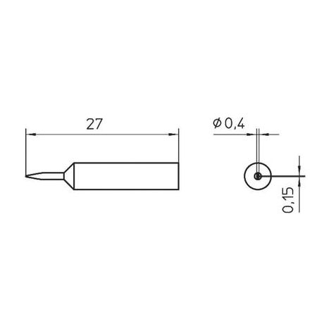 Weller XNT 1SC punta de soldador plateada