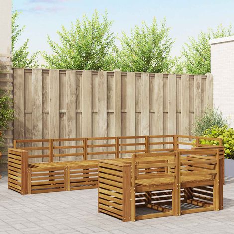vidaXL Sofagarnituren 8 pcs Natur Massivholz Akazie (1/5)