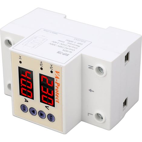 220V AC 40A Spannungsschutzschalter, einstellbarer Fehlerstromschutzschalter für den Hausgebrauch, Über-/Unterspannungsschutz mit automatischer Wiederherstellung, Leckstrom-Sicherheitsschalter. (1/5)