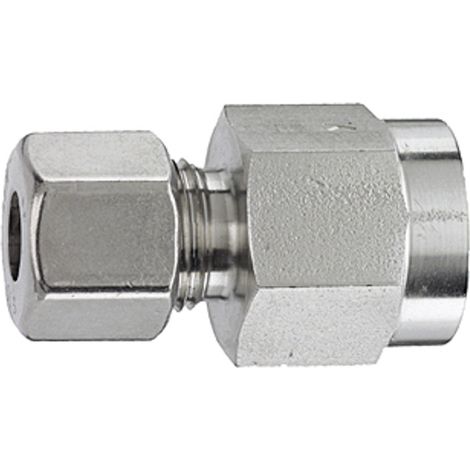 Riegler Mano-Anschlussverschraubung, G 1/4 i., Rohr-Außen-Ã˜ 12, ES 1.4571 (1/3)