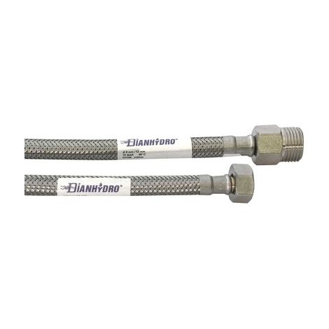 Flessibile inox modello prolungato  cm. 40 mf 3/8 x 3/8