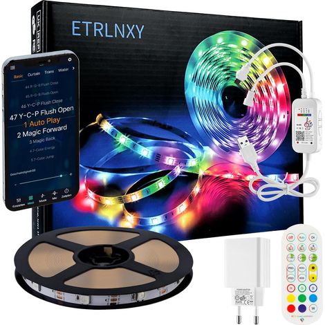 Ruban LED 6m Rétroéclairage LED TV for 85 à 105 pouces TV intelligent Applications and Télécommande, Synchroniser avec la Musique, USB LED Intégration IC Éclairage for TV Décoration (1/5)