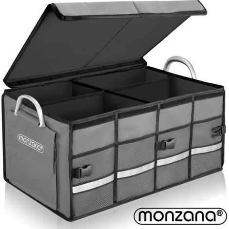 Caisse / sac de Rangement coffre de voiture gris 60x35x30cm (1/5)
