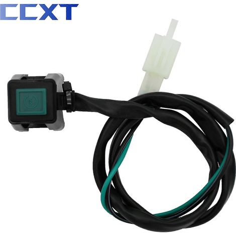Interrupteur marche/arrêt/démarrage/coupure de flamme au guidon pour moto/quad, compatible avec toutes les motos de route (KTM, Honda, Kawasaki, etc.), vert (1/2)