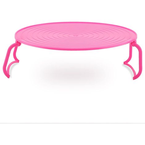 Grille ronde pour micro-ondes et four, support empilable pour réchauffer plusieurs plats, gain de place et praticité