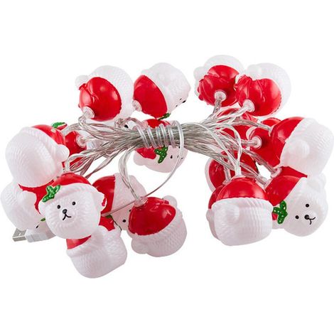 Guirlande lumineuse LED ours en neige pour Noël, décoration pour la maison, les jardins, les terrasses et les pelouses (1/5)