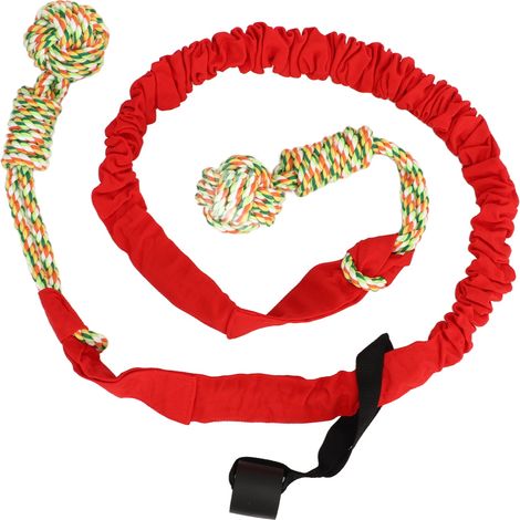 Jouet à mâcher pour chien en corde résistant à la morsure, jeu interactif de traction pour intérieur et extérieur, amusant et durable.