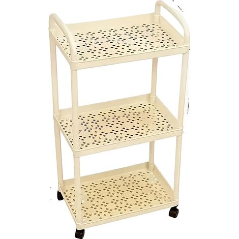 Carrello portaoggetti multilivello, facile da montare, BIANCO (1/2)