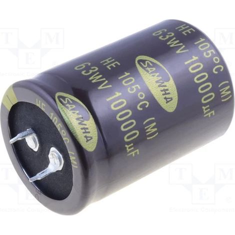 Condensador Electrolitico 10000uf 63vdc 105ºc 30x60mm 2pin 10000mf63v30x60