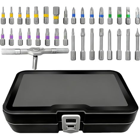 Kit de forets de tournevis – Outil de réparation multi-usages en alliage d'acier pour débutants, professionnels, amateurs, lunettes, vélos, montres, meubles (1/5)