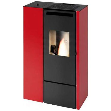 Stufa a pellet canalizzata slim Pia Can Up da 11 kw rossa (1/3)