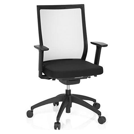 Chaise de bureau / Chaise pivotante ASPEN tissu en maille noir hjh OFFICE