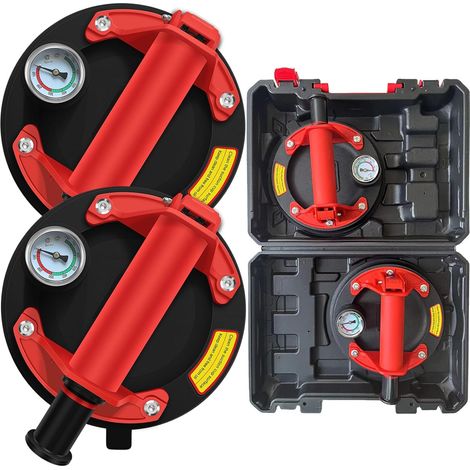 Lot de 2 lève-vitre de - manomètre - Charge maximale : 200 kg - pratique pour vitres lourdes (1/5)