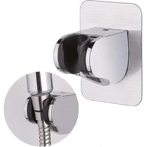 GC2026 - Support de douche, support mural auto-adhésif détachable pour pommeau de douche, angle réglable, étanche, forte capacité de charge, montage mural, convient aux salles de bains, hôtels et autr (1/4)