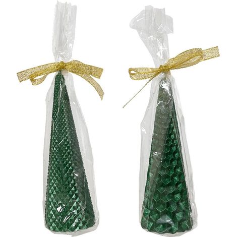 Candela Cono Verde pino ass d5cm H15cm (1/3)