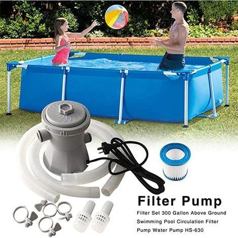 Pompe de piscine hors sol, pompe de filtre de piscine, pompe électrique de cartouche de filtre de piscine pour piscine, outil de nettoyage de sable (1/5)