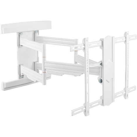 Support Mural TV 55 58 60 65 70 75 77 83 85 98 100 110 Pouces VESA 300x200 à VESA 600x400 Orientable Inclinable Rotatif Universel Fixation Murale TV Blanc (1/5)