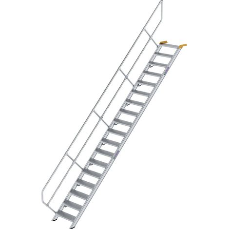 MUNK Treppe 45° inkl. einen Handlauf, 600mm Stufenbreite, 18 Stufen