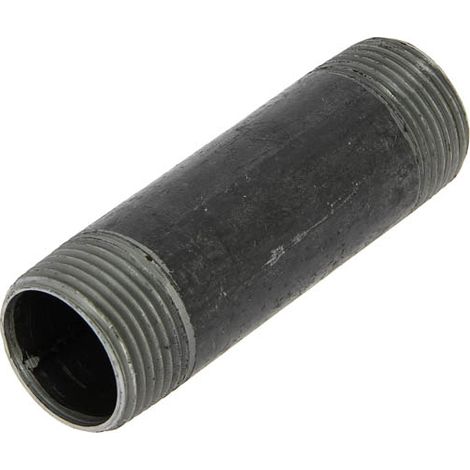 Virfollet – Raccord acier noir filetage conique mâle 1" – Longueur 100mm – Pour plomberie – Acier durable et résistant à la corrosion