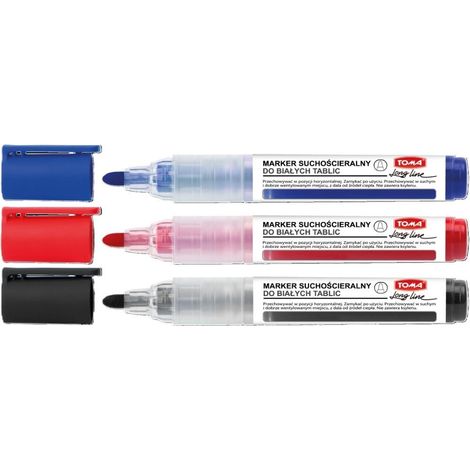 LongLine Whiteboardmarker + Radierer (3 Stück)