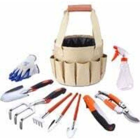 Ensemble d'outils de jardin, trousse cadeau d'outils à main, transplantation de jardinage en plein air pour jardinier, avec sac de rangement robuste pour le stockage (1/5)