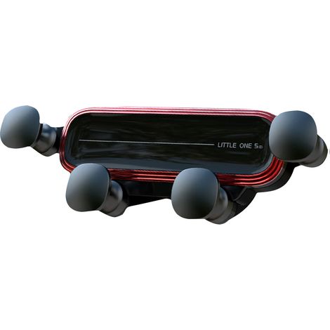 GARRYFIZH Support de téléphone de voiture Gravity amélioré avec verrouillage automatique, mains libres et mini-grille d'aération pour téléphones de 4,7 à 6,9 pouces (rouge) (1/5)