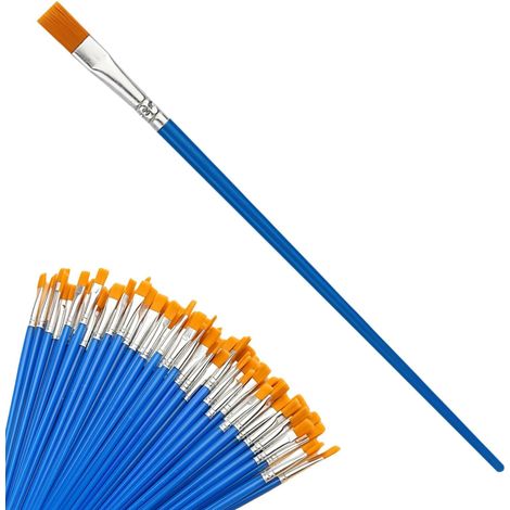 Lot de 60 Pinceaux Fin et Petit Pinceau de Précision, Pinceaux Synthétiques Nylon 30 Plats + 30 Ronds Mini, Manche Bois pour Aquarelle, Acrylique, Huile, Gouache, Maquettes, Nail Art et Débutants (1/5)