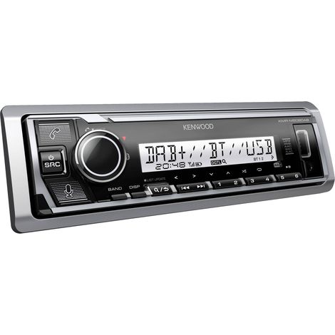 Kenwood KMR-M508DAB Autoradio port pour commande au volant, kit mains libres bluetooth, tuner DAB+, protégé contre les projections d'eau X229072