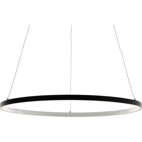 Lampadario ad anello in allumino nero cm. H.92 x Ø.60 (1/5)