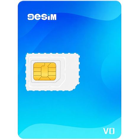 Adaptateur esim v0 pour téléphone Android débloqué Voyage international Europe USA Japon Chine données illimitées carte SIM prédécoupée pour une utilisation facile (carte eSIM physique) (1/5)