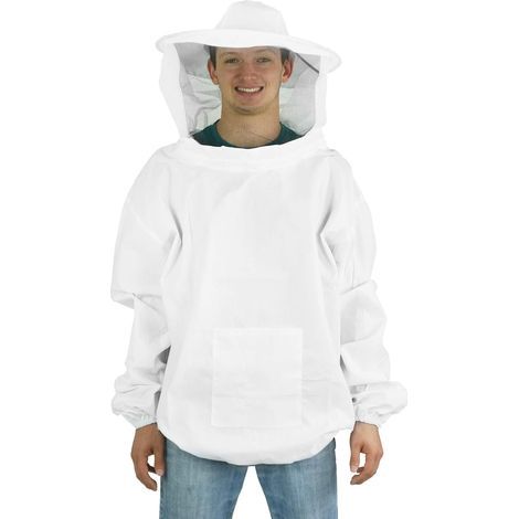 Combinaison d'apiculteur (blanche), combinaison anti-guêpes, veste d'apiculteur professionnelle, pour la prévention des piqûres d'abeilles (1/3)