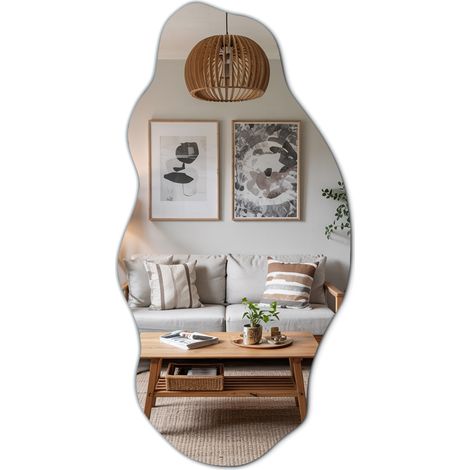 Espejo de pared decorativo de estilo industrial para dormitorio, sala de estar, loft bohemio, elegante y de dise帽o. (1/5)